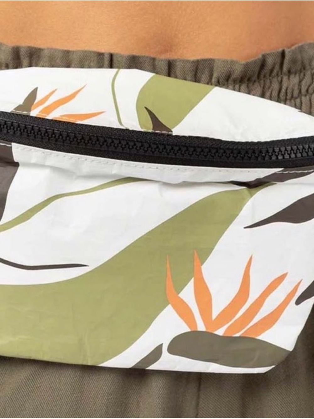 ALOHA Collection Painted Birds Mini Hip Pack Neutrals/White